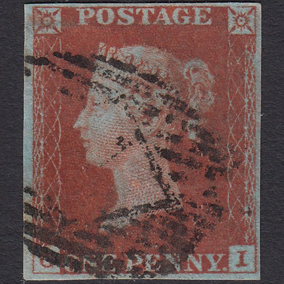 GB QV 1841 1d Red-brown (Plate 55) SG8-B1(1) GI FU 4M London IS Cancel