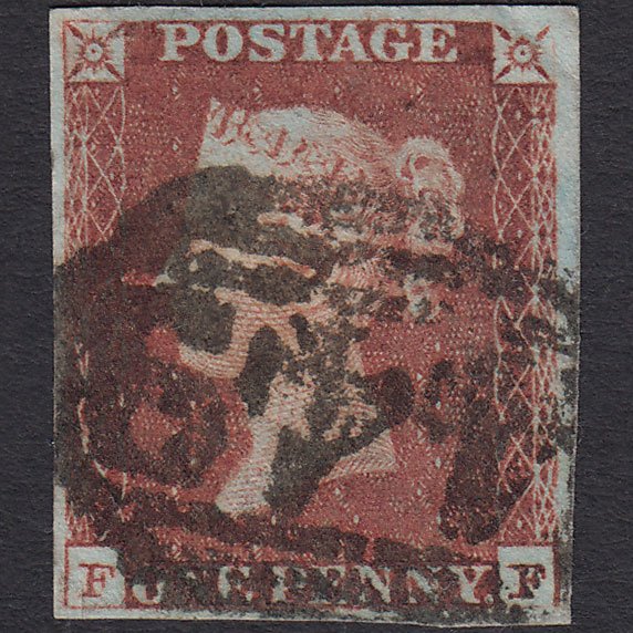GB QV 1841 1d Deep Red-brown (Plate 78) SG10-B1(4) FF GU Leicester 449