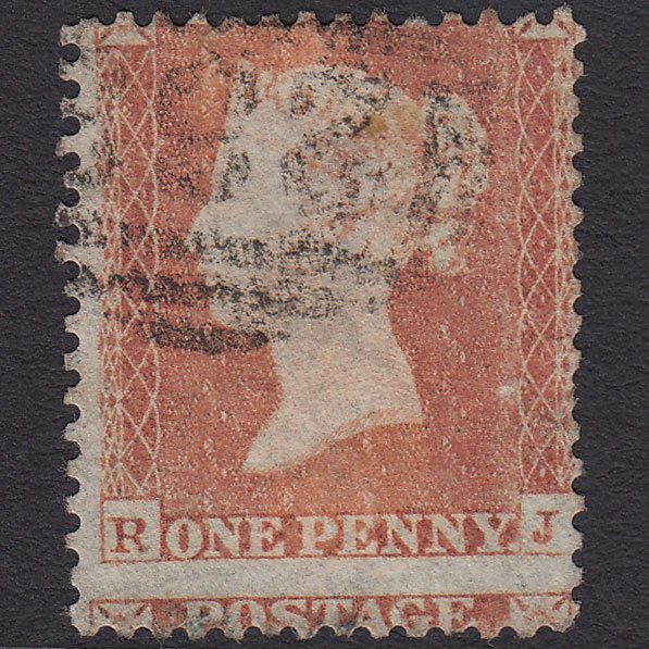 GB QV 1855 1d (Plate 194) SG22-C2(1) RJ GU Darlington 233 Large Misperf