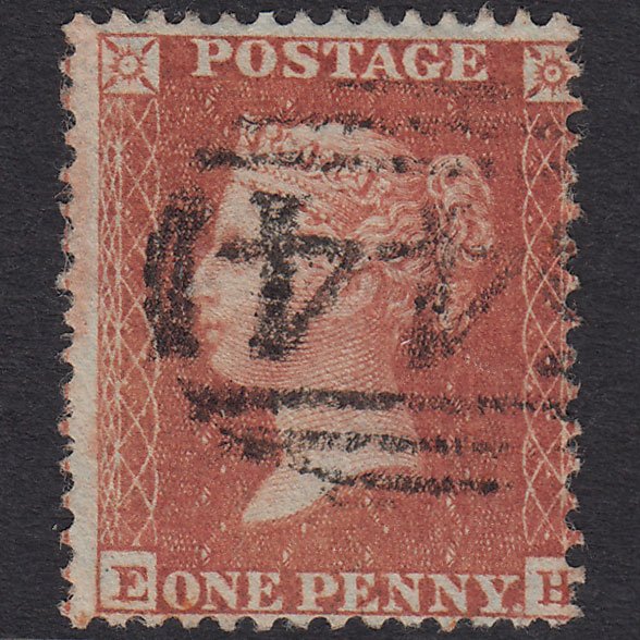 GB QV 1855 1d Red-brown (Plate 11) SG24-C3(1) EH FU Newbury 544