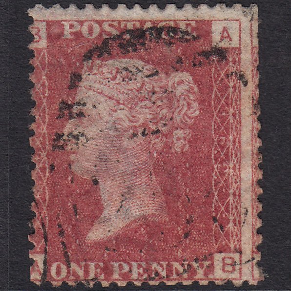 GB QV 1864 1d Rose-red (Plate 162) SG43-G1(1) AB GU Light Cancel Misperf