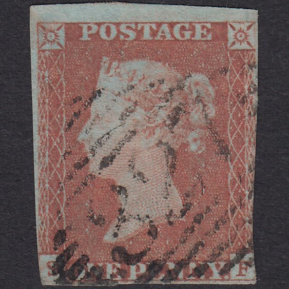 GB QV 1841 1d Red-brown (Plate 78) SG8-B1(1) SF GU Millstreet 327 Inverted S