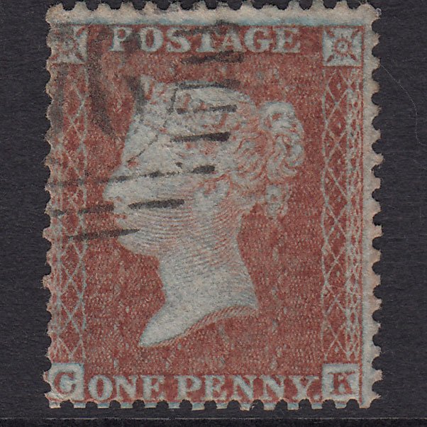 GB QV 1855 1d Plate 11 SGC6(1) Framed Reverse CK GU London D&S 76