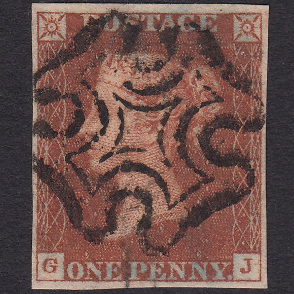 GB QV 1841 1d Red-Brown Plate 29 SG8-B1(1) Constant Variety GJ VFU 4M MX