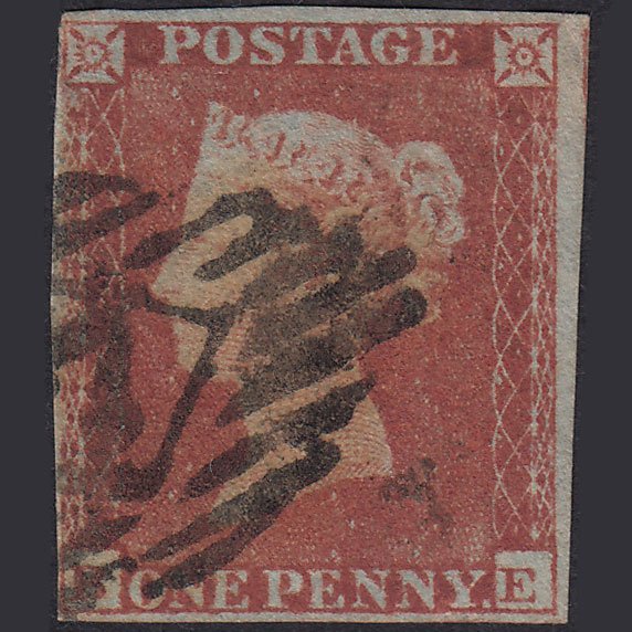 GB QV 1841 1d Red-Brown Plate 157 SG8-B2(1) BE GU 4 Margins London Is 7