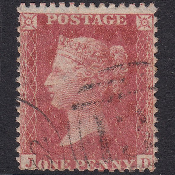 GB QV 1857 1d Rose-Red Plate 48 SG40-C10(1) JD GU