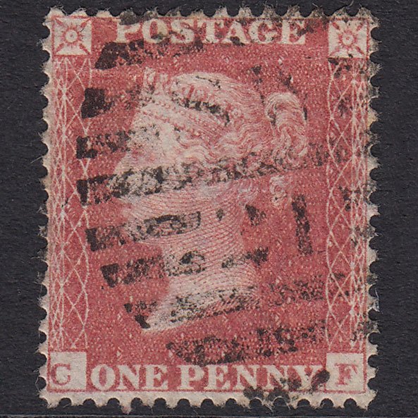 GB QV 1861 1d Pale Rose-Red Pl R15 SGC13(2) CD FU London Well Centred