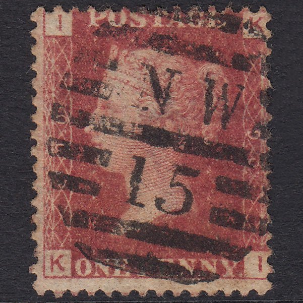 GB QV 1864 1d Lake-Red Plate 90 SG44-G1(2) KI FU London D&S Nw15