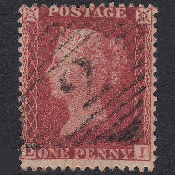 GB QV 1857 1d Deep Rose-Red Plate 55 SG41-C10(2) EI VFU Adare 2