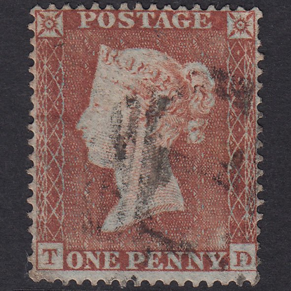 GB QV 1854 1d Red-Brown Plate 171 SG17-C1(1) TD GU State 2