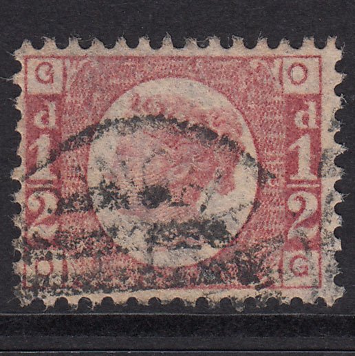 GB QV 1870 1/2d Rose Plate 13 SG49-G4 OG GU