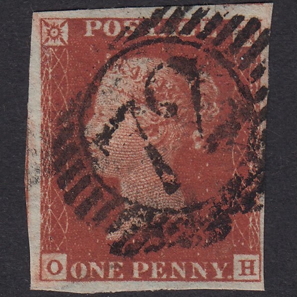 GB QV 1841 1d Deep Red-Brown Plate 56 SG10-B1(4) OH GU 4M London D&S 72