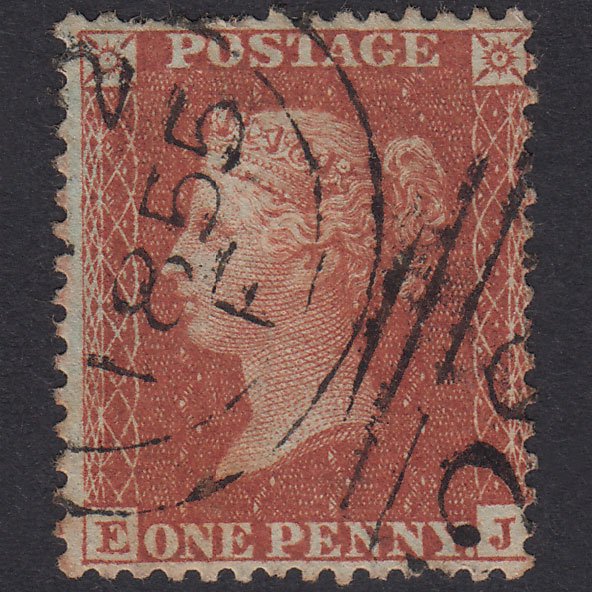 GB QV 1855 1d Red-Brown Plate 9 SG24-C3(1) EJ GU