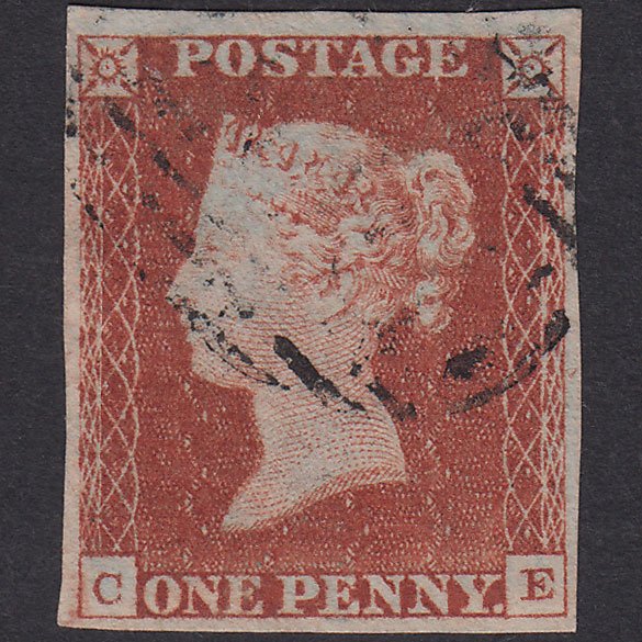 GB QV 1841 1d Plate 46 SG8-B1(1)-BS35 CE FU 4 Good Margins Light Cancel