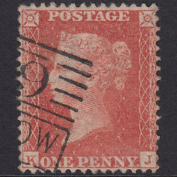 GB QV 1857 1d Pale Red Pl 45 SGC9(3) KJ VFU Glasgow 159 Madeleine Smith