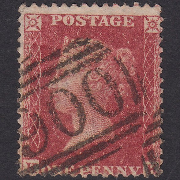 GB QV 1857 1d Rose-Red Plate 56 SG40-C10(1) KK GU Witham 900