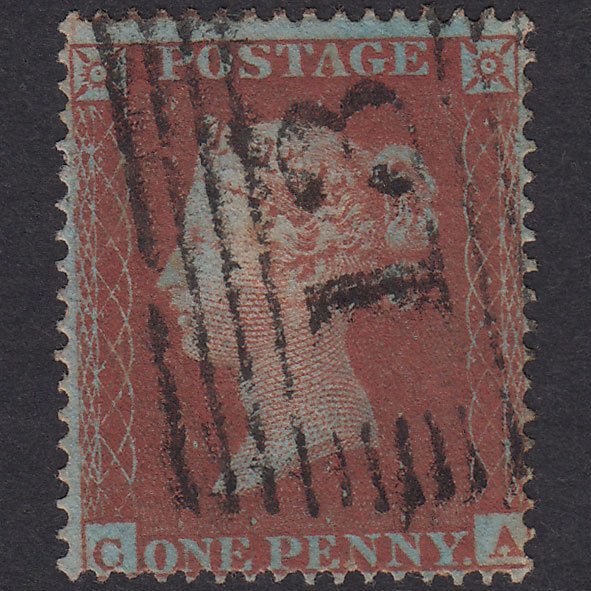 GB QV 1854 1d Red-Brown Plate 177 SG17-C1(1) CA FU Arbroath 13