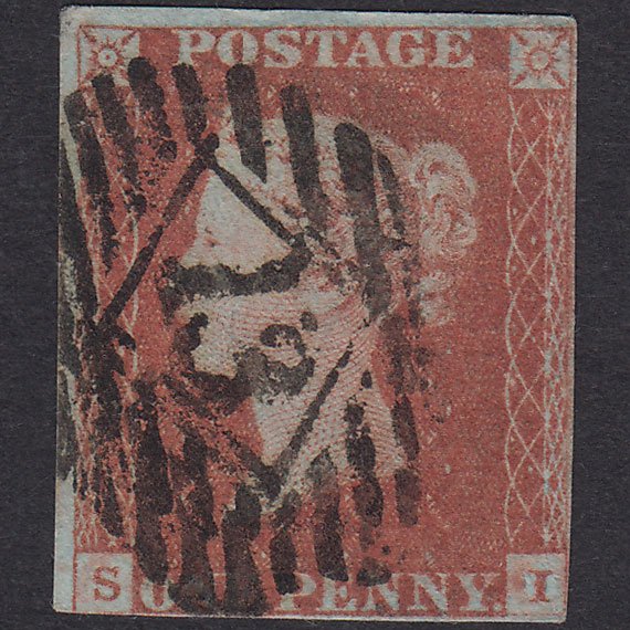 GB QV 1841 1d Red-Brown Plate 86 SG8-B1(1)-BS75 SI GU Nr 4M London IS 13