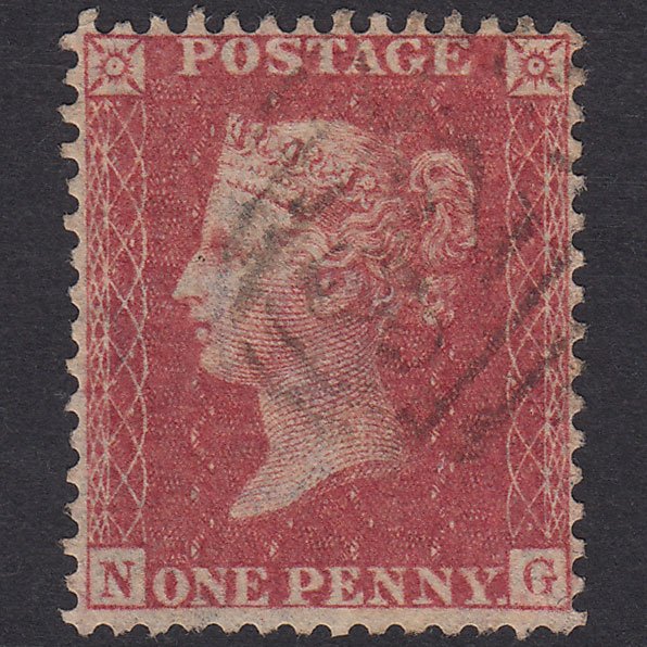 GB QV 1857 1d Rose-Red Plate 48 SG40-C10(1) NG GU Wymondham 925