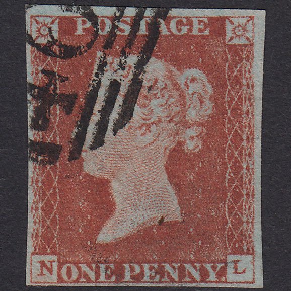 GB QV 1841 1d Red-Brown Plate 46 SG8-B1(1)-BS35 NL FU 4 Margins