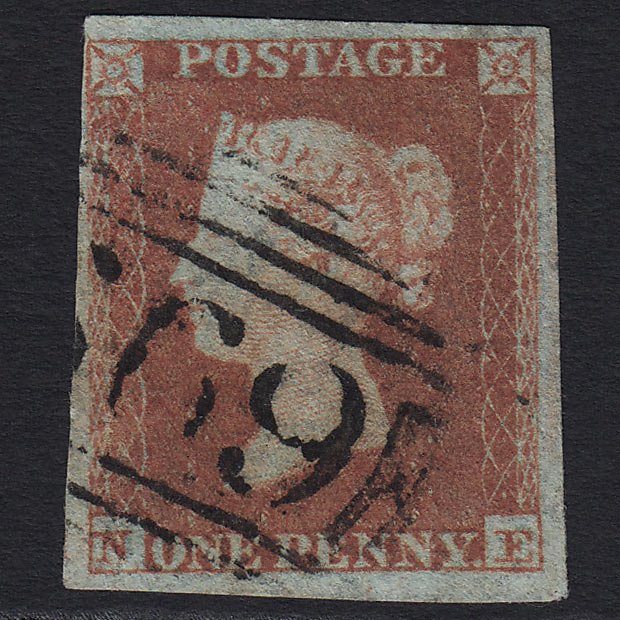 GB QV 1841 1d Red-brown (Plate 161) (SG8) 'NC' GU 4 Margins
