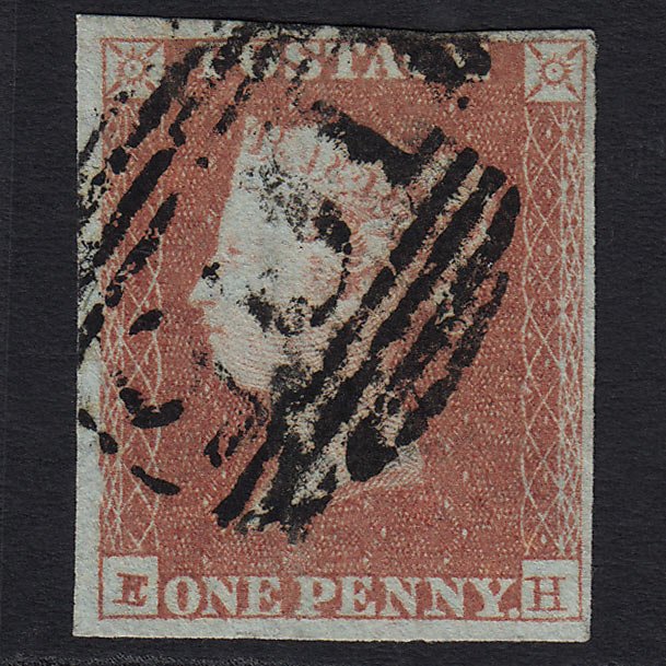 GB QV 1841 1d Red-brown (Plate 97) (SG8) 'EH' GU 4 Margins