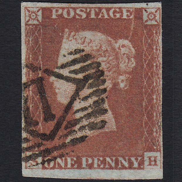 GB QV 1841 1d (Plate 68) SG8-B1(1) SH GU London IS 11 4M Missing Imprimatur