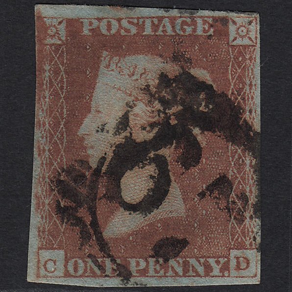 GB QV 1841 1d Red-brown (Plate 67) SG8-B1(1) CD GU London D&S 67 4 Margins