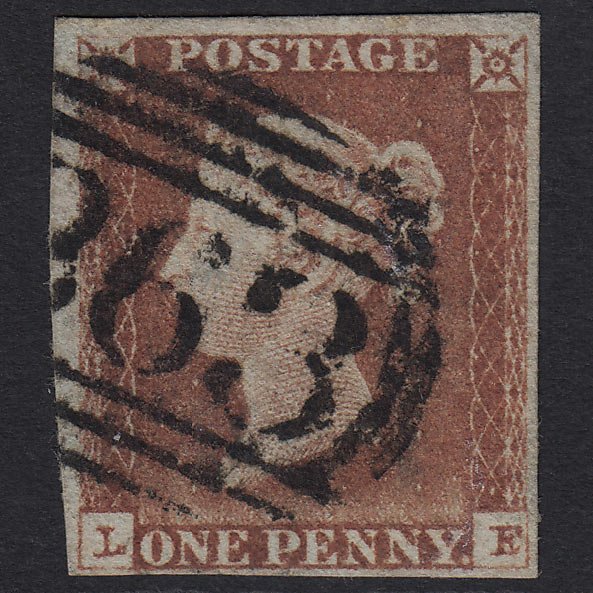 GB QV 1841 1d (Plate 85) SG9-B1(3) LE FU 4 Margins Double Letter L