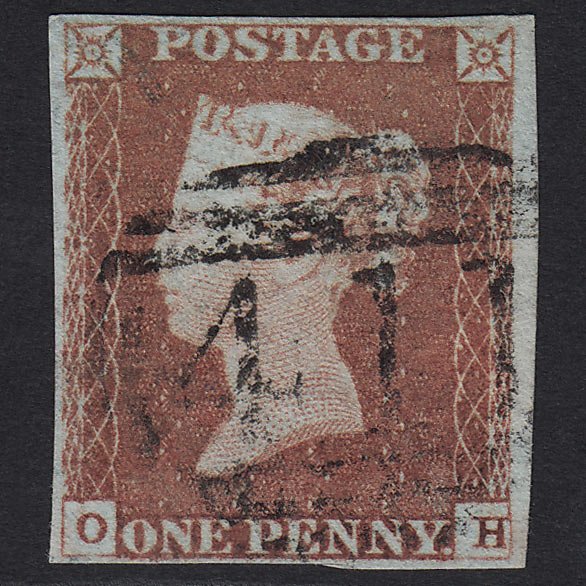 GB QV 1841 1d Red-brown (Plate 84) SG8-B1(1) OH VFU Kendal 411 4 Margins