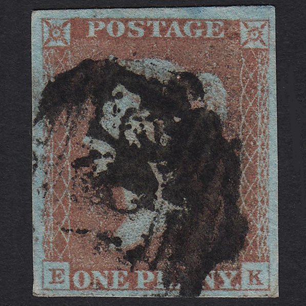 GB QV 1841 1d Very Blued (Plate 68) SG8a-B1(2) EK GU 4 Good Margins