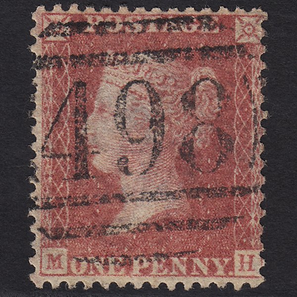 GB QV 1857 1d Rose-red (Plate 42) SG40-C10(1) MH GU Manchester 498