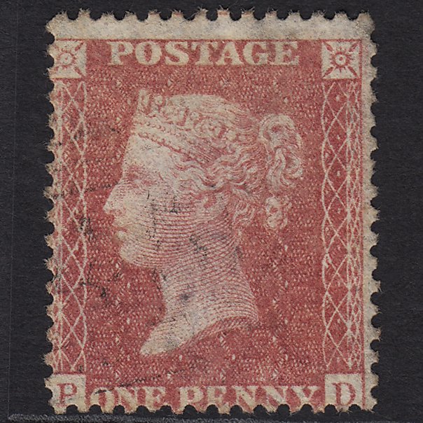 GB QV 1857 1d Rose-red (Plate 36) SG40-C10(1) PD GU Light Cancel
