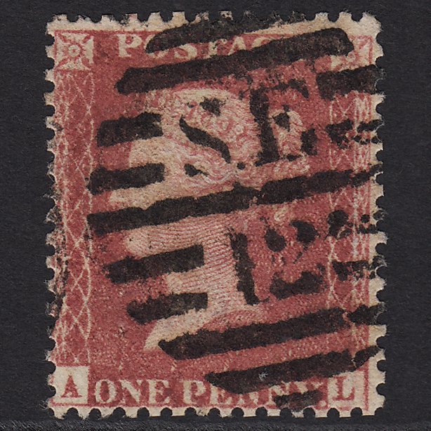 GB QV 1857 1d Rose-red SG40-C10(1) AL FU London D&S SE12
