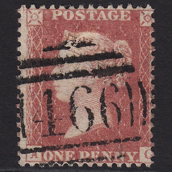 GB QV 1857 1d (Plate 52) SG40-C10(1) AG VFU Liverpool 466 Missing Imprimatur