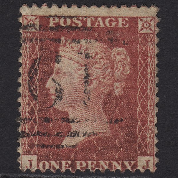 GB QV 1857 1d Rose-red (Plate 27) SG40-C10(1) JJ GU Misperf
