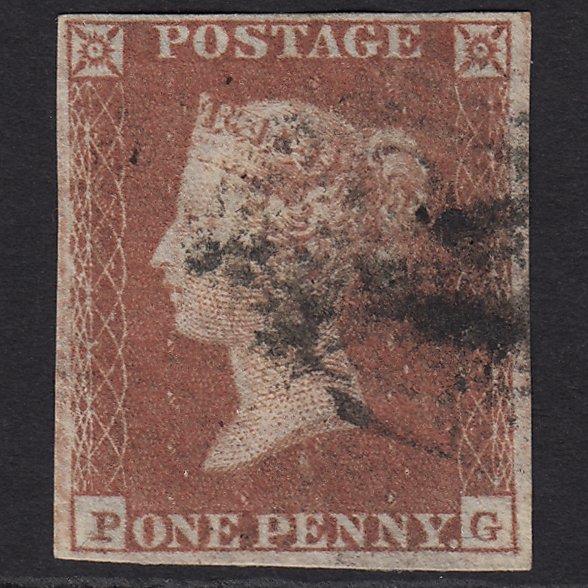 GB QV 1841 1d (Plate 127) SG8-B2(1) Ivory Head PG FU 4M Lavender Paper Bs91e