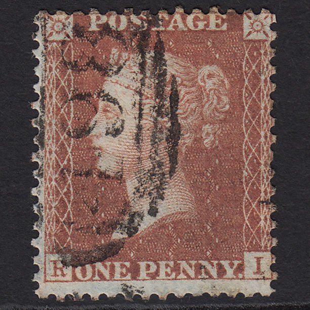 GB QV 1857 1d Rose-red (Plate 43) SG40-C10(1) RI GU Manchester 498