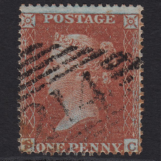 GB QV 1855 1d (Plate 6) SG21-C4(1) SC GU Enniskillen 214 & Red Cancel