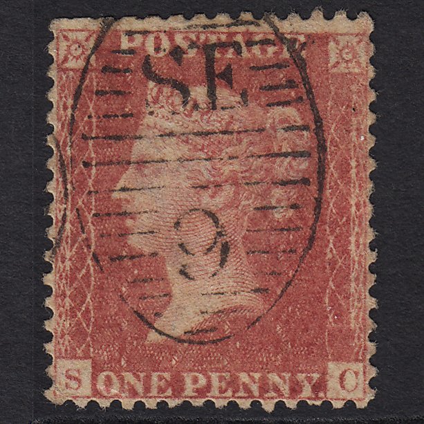 GB QV 1857 1d Rose-red (Plate 55) SG40-C10(1) SC GU London D&S SE9