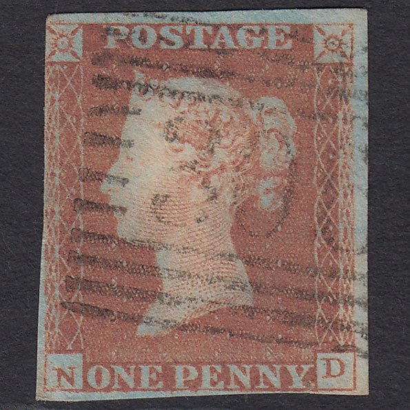 GB QV 1841 1d Red-brown (Plate 75) SG8-B1(1) ND FU nr 4M South Queensferry 306