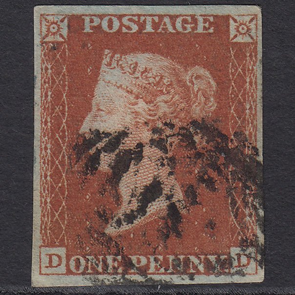 GB QV 1841 1d Red-brown (Plate 55) SG8-B1(1) DD FU 4 Good Margins