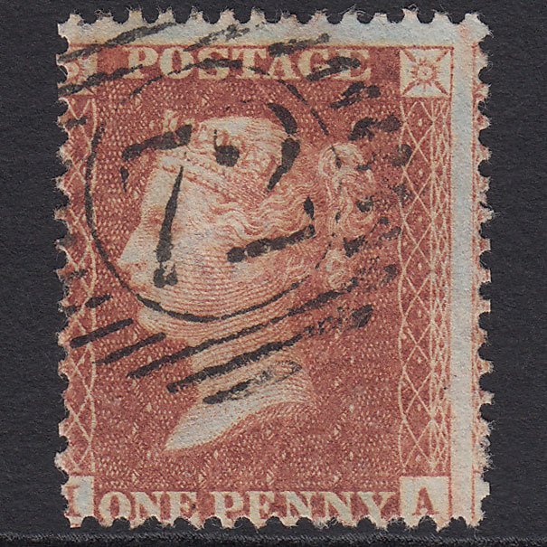 GB QV 1856 1d Red-brown (Plate 46) SG29-C8(1) IA FU London D&S 72 Misperf