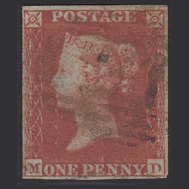 GB QV 1841 1d Red-brown (Plate 157) SG8-B2(1) MD GU 4M Imperf