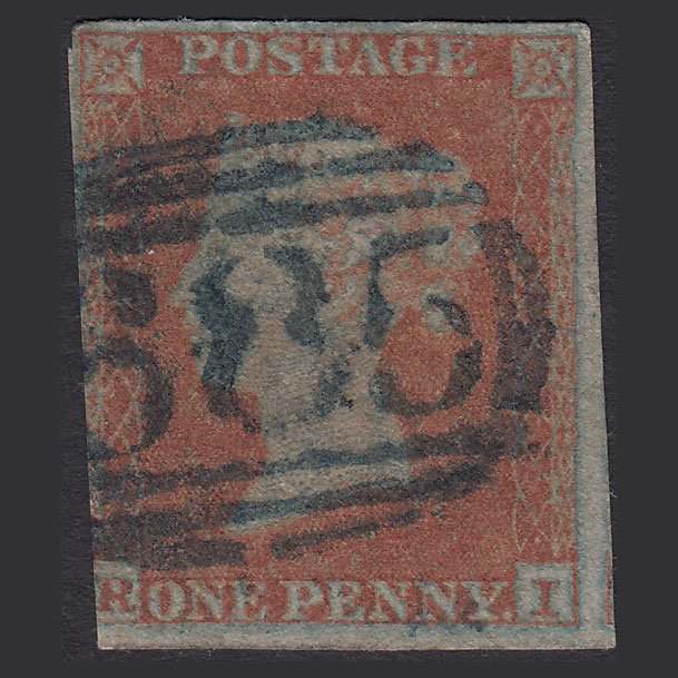 GB QV 1841 1d (Plate 139) SG8-B2(1) RI GU Missing Imprim 3m Blue Wilton 685