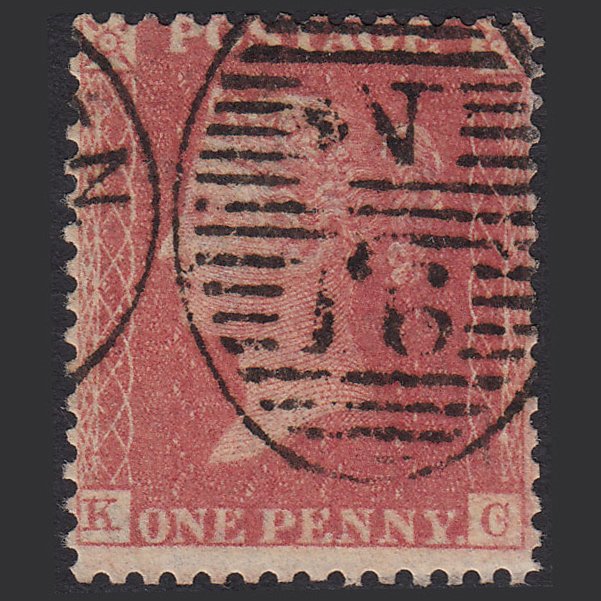 GB QV 1857 1d (Plate 55) SG39-C10(3) Constant Variety KC FU London D&S N16