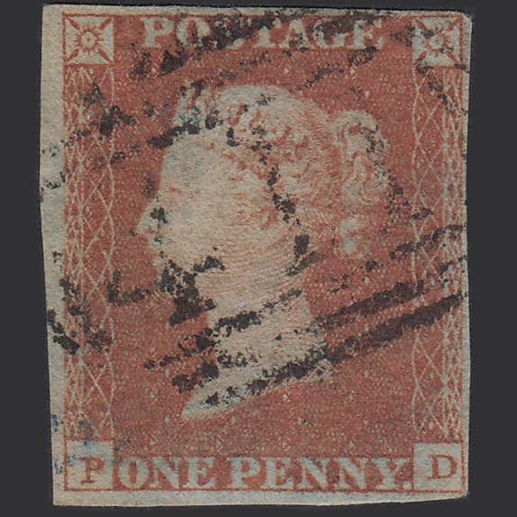 GB QV 1841 1d Red-brown (Plate 99) SG8-B1(1) PD GU 4M Imperf Kendal 411