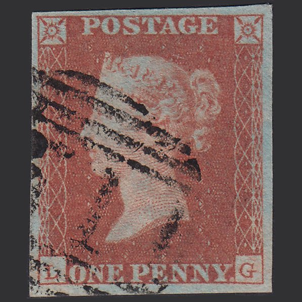 GB QV 1841 1d Red-brown (Plate 97) SG8-B1(1) LG FU 4 Good Margins