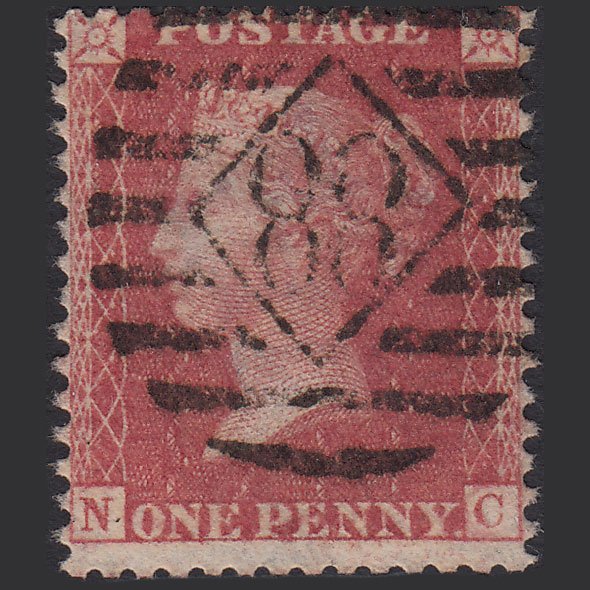 GB QV 1857 1d Rose-red (Plate 59) SG40-C10(1) NC GU London IS 88