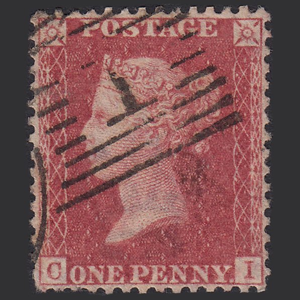 GB QV 1857 1d Rose-red (Plate 61) SG40-C10(1) CI FU Aberdeen 1 Experimental